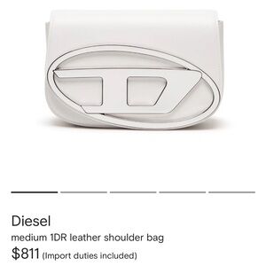 Diesel White Clutch with Silver Accents